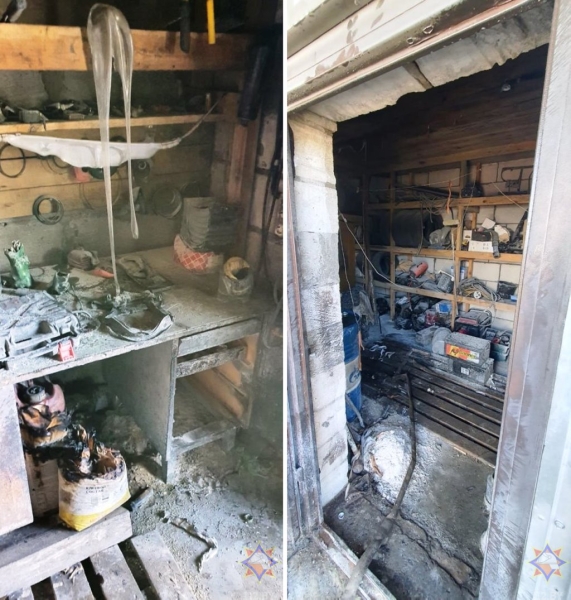 В Ганцевичах на пожаре мужчина получил ожоги