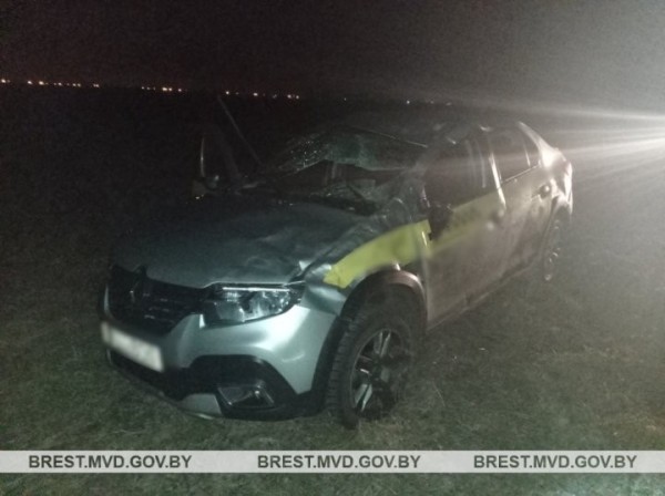 Пьяный житель Бреста не справился с управлением такси