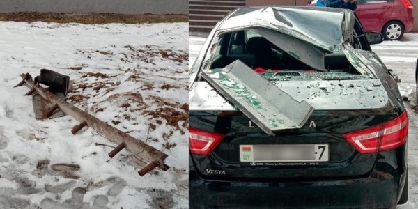 Белоруска: «С крыши упала бетонная балка на мою машину. И кто возместит ущерб?»