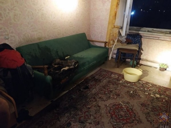 В Брестской области на пожаре спасли хозяина квартиры