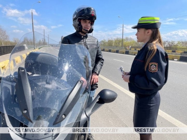 С начала года в Брестской области  к административной ответственности привлечены 858 водителей мототранспорта