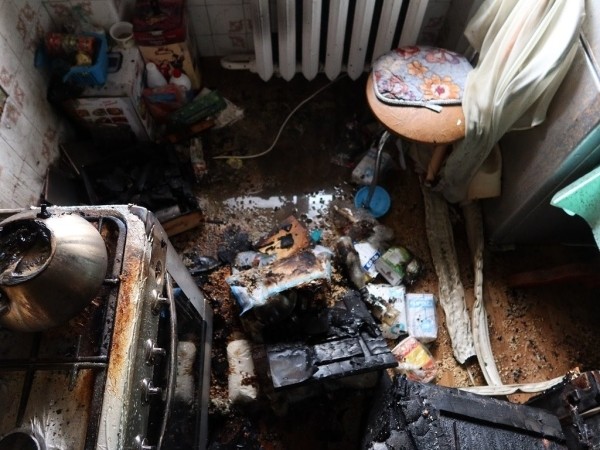 В Ганцевичах горела квартира в многоэтажке