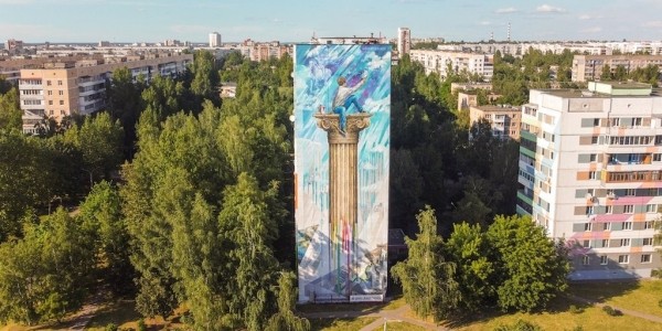 В Беларуси появился новый мурал высотой в 12 этажей. В каком городе? В Беларуси появился новый мурал высотой в 12 этажей. В каком городе?