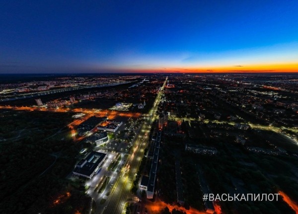 
                Так выглядит вечерний Брест с высоты
            