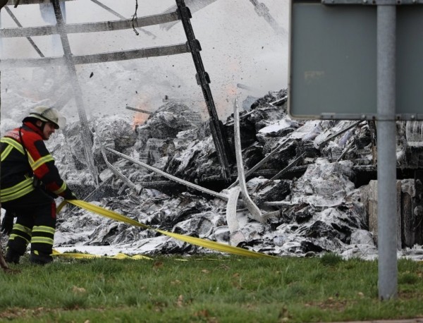 В Германии загорелся и взорвался грузовик с водителем из Беларуси. Его экстренно увезли на вертолете