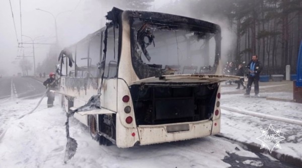 В Минске горел автобус