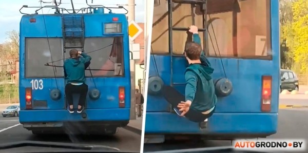 &laquo;Зацепер&raquo; прокатился на троллейбусе в Гродно