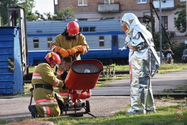 В Бресте прошли учения на железнодорожном транспорте