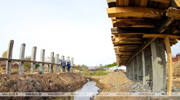 В Жабинке движение транспорта по реконструируемому мосту на улице Ленина планируют открыть до конца текущего года