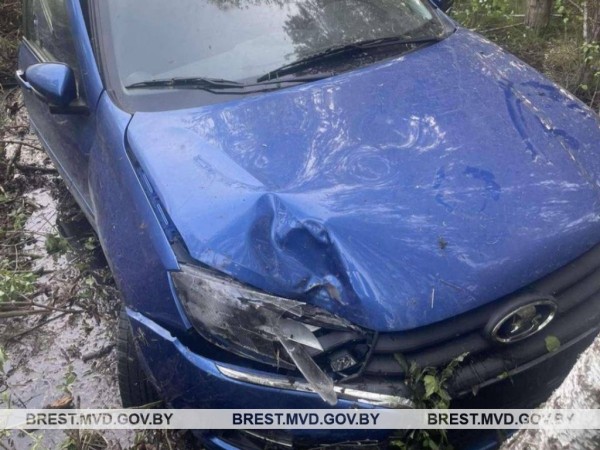 В Ганцевичском районе водитель Lada врезалась в дерево В Ганцевичском районе водитель Lada врезалась в дерево