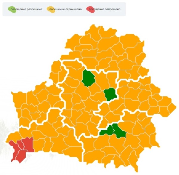 В четырех районах Брестской области введен запрет на посещение лесов В четырех районах Брестской области введен запрет на посещение лесов