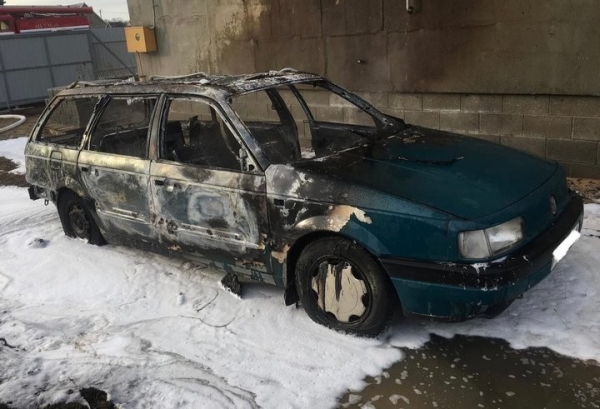 В Ивацевичах горел автомобиль